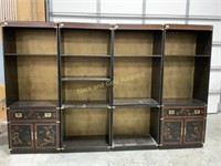 Asian Inspired Large Cabinet and Shelving Set