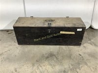 Wood Tool Box W/ tools and brushes