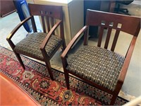 OFS MAHOGANY FRAME GUEST CHAIRS