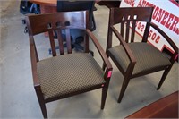 OFS MAHOGANY FRAME GUEST CHAIRS