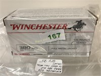 Winchester .380 ACP, 95GR, FMJ, QTY 95