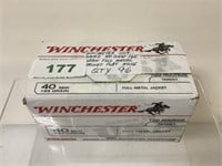 Winchester 40S&W 165gr FMJ FN qty 96