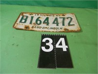1965 Illinois License Plate