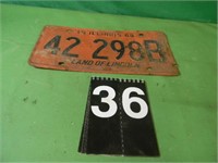 1969 Illinois License Plate