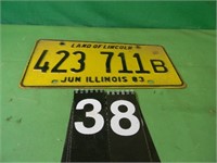 1983 Illinois License Plate
