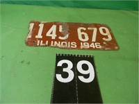 1946 Illinois License Plate