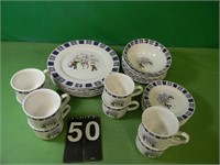 Complete Set Of Christmas China For 4 -