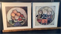 2 Boulonger prints in frames