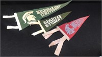 Vint MSU & WSU college pennants
