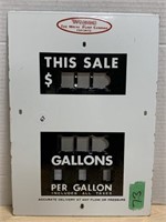 “ Wayne “ Gas Pump Face (enamel On Steel) 12 3/4