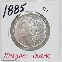 1885 90% Silver Morgan $1 Dollar