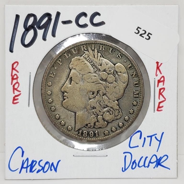 $1 Start Rare Coins & Fine Jewelry Auction 6/22 8 PM CST