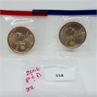 2006 P&D Native American $1 Dollar Coins