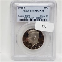PCGS 1986-S PR69DCAM JFK Half $1 Dollar