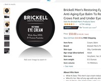 Brickell Men's Restoring Eye Cream for Men