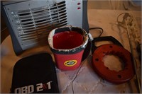 Heater and painting supplies