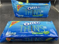 2 Oreo thins mint flavor - family size