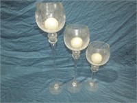 3 Pc Candles Holders 20" T