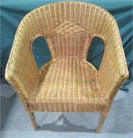 Wicker Chair Seat Height is 17 1/2"