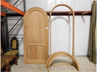 42x96 Arched Solid Wood Ext Door