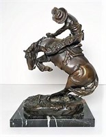 Frederic Remington Bronze on Marble