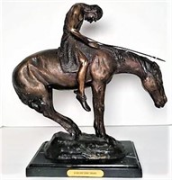 Frederic Remington Bronze on Marble