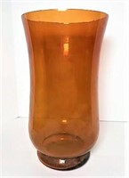 Amber Glass Tall Vase