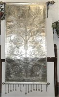 Metallic Painted Tapestry on Rod