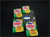 (4) 1987 Topps Baseball Booster Packs