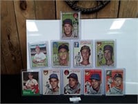 (10) Older Baseball Cards w/ Writing On Cards