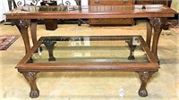 Long Sofa Table with Ornate Carved Legs
