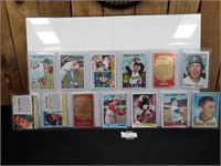 (13) Older Baseball Trading Cards