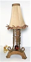 Ornate Lamp with Beaded Shade