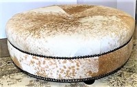 Fantastic Cowhide Ottoman with Large