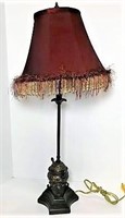 Buffet Lamp with Beaded Shade