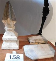 Pair of Marble shelves, 7.5 w x 4"  with 3.5" d x