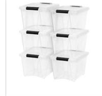 NEW lot of 6- waterproof storage boxes