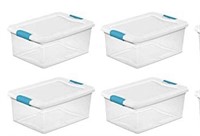 NEW lot of 4-Sterilite 15 Qt storage containers