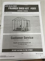 NEW EZ Builder framer shed kit-Model 503