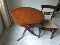 Tell City Chair & Round Pedestal Table