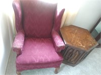 Wingback Chair & End Table