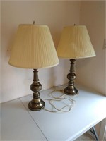 2 Matching Brass Lamps