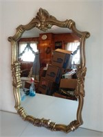 Ornate Gold Colored Frame Wall Mirror