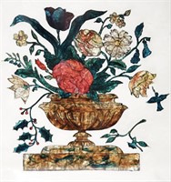 Antique reverse glass painting