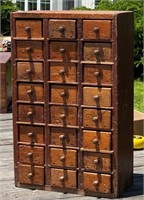 24 Drawer Wood Spice Cabinet