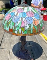 Stained Leaded Glass Lamp