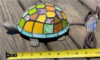Leaded Glass Turtle Lamp