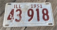 1951 License Plate