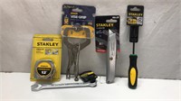 4 Stanley Hand Tools w Irwin Vise W16C