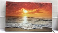 Beach Sunset Print on Canvas M15D